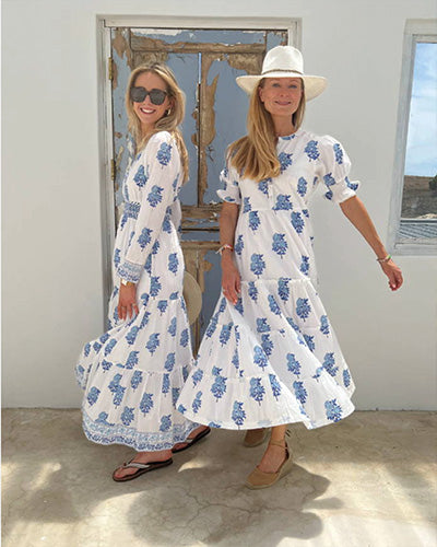 maxi dress tie shoulder Cavelle Tie Shoulder Mesh Maxi Dress Blue