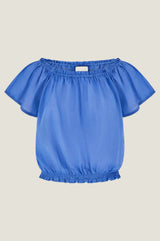 Ilana Frill Organic Cotton Gauze Top | Dazzling Blue