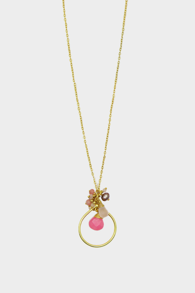 Willow Necklace | Pink Gemstones