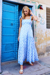 Tabitha Maxi Dress | Pineapple White/Blue
