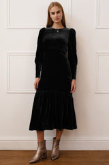 Esmee Velvet Dress | Black