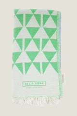 Pestemal Greek Absorbent Towels | Lime/Blue