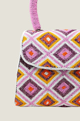 Beaded strap handbag