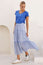 Bea Printed Organic Cotton Skirt | Clover Arches White/Blue