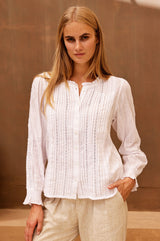 Vienna Long Sleeve Blouse | White