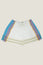 Kikoy Short Shorts | White/Turquoise