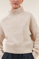 Boxy Beau Pullover | Chalk