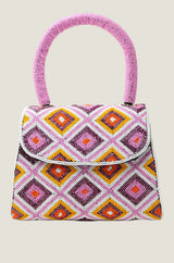 Beaded strap handbag