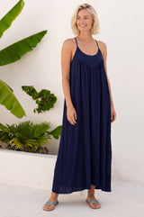 Lenu Maxi Dress | Navy