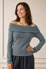 Bardot Metallic Knit | Grey