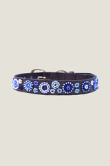Floral Beaded Dog Collar | Blue/Turquoise