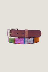 Notch Square Belt | Multicoloured/Tan - Aspiga