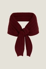Merino Wool Tie Neck Scarf | Wine