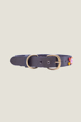 Floral Beaded Dog Collar | Orange/Pink/Red
