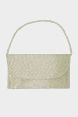 Beaded Clutch Bag | Silver/Champagne - Aspiga