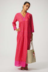 Mykonos Maxi Dress | Pink/Orange - Aspiga