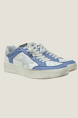 MELINE Vintage Effect Star Trainers | Blue/White
