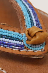 Tanzi Soft Padded Sole Leather Sandals | Blue