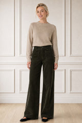 Bootcut Stretch Corduroy Trouser | Khaki