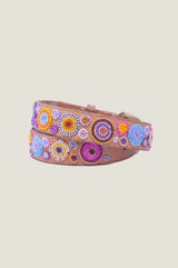 Multi Circle Belt | Multicoloured/Light Tan - Aspiga
