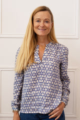 Olivia Blouse | Maui Dream Blue