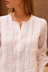 Vienna Long Sleeve Blouse | White