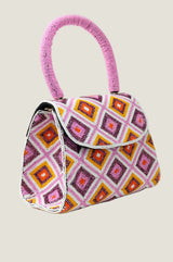 Beaded strap handbag