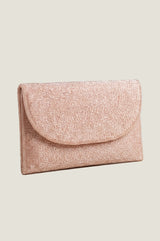 Beaded Clutch Bag | Pink