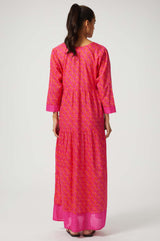 Mykonos Maxi Dress | Pink/Orange - Aspiga