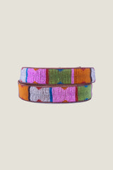 Notch Square Belt | Multicoloured/Tan - Aspiga