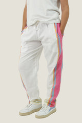 Unisex Kikoy Trousers | White/Pink