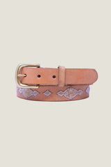 Large Diamond Belt | Gold/Light Tan - Aspiga