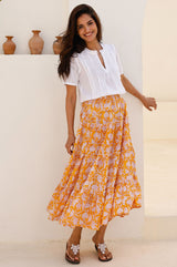 Vienna Short Sleeve Blouse | White - Aspiga