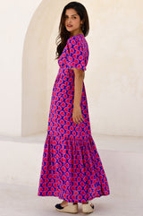 Sylvie EcoVero™ Dress | Blue/Pink