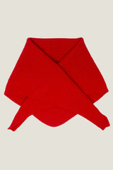 Merino Wool Tie Neck Scarf | Red