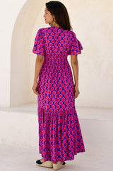 Sylvie EcoVero™ Dress | Blue/Pink