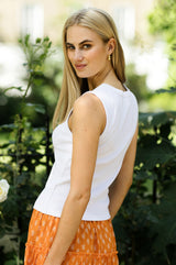 Rib Tank Top | White