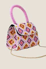 Beaded strap handbag