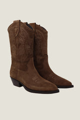 Camilla Cowboy Boots | Chocolate