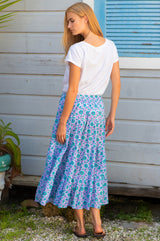 One Size Skirt | Botanical Posies Lilac/Blue