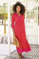 Mykonos Maxi Dress | Pink/Orange