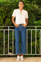 Vienna Short Sleeve Blouse | Cream