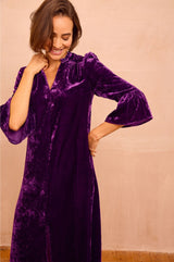 Astrid Velvet Dress | Purple