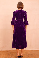 Astrid Velvet Dress | Purple