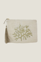 Coral Clutch | White/Gold