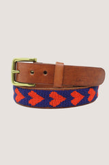All Hearts Belt | Navy/Red