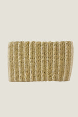 Amalfi Raffia Stripe Clutch | Natural/Taupe