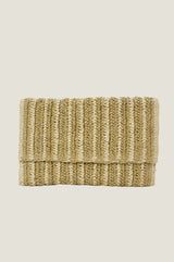 Amalfi Raffia Stripe Clutch | Natural/Taupe