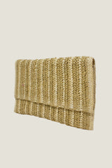 Amalfi Raffia Stripe Clutch | Natural/Taupe