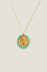Santa Maria Necklace | Gold/Aqua